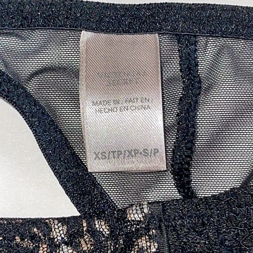 Victoria’s Secret Animal Print Under Black Lace Garter Belt